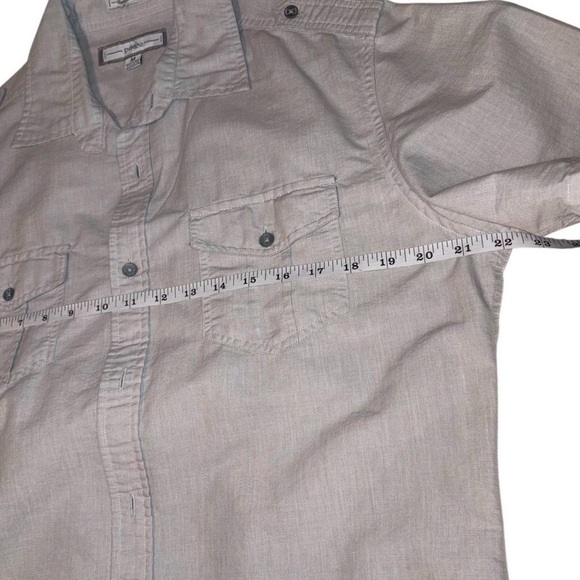 PD&C Mens Light Gray Casual Button Down Shirt Size Medium - Picture 6 of 7